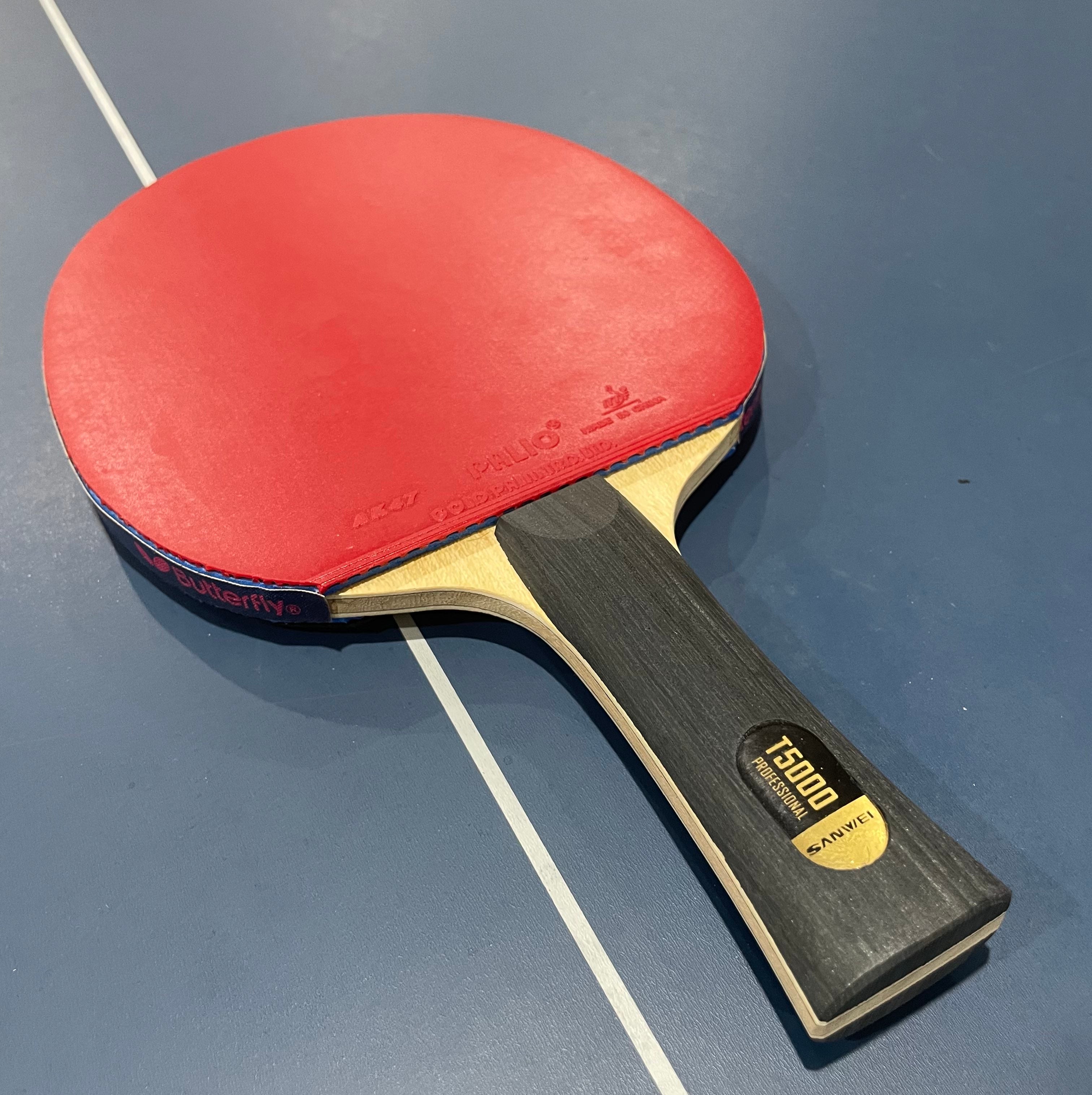 Custom Made Racket FL SANWEI T5000 CARBON with double AK47 BLUE ...