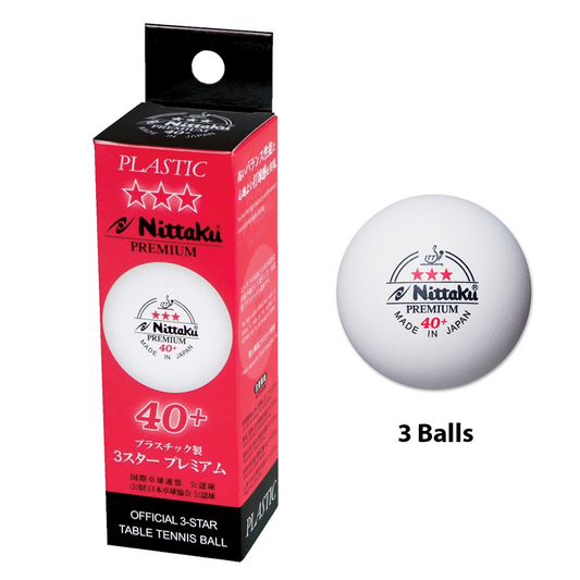 Nittaku Premium 40+ 3-star balls (3 pack)